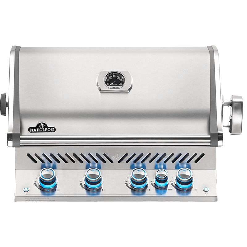 Napoleon Prestige PRO 500 Built-In Grill with Infrared Rear Burner and Rotisserie Kit